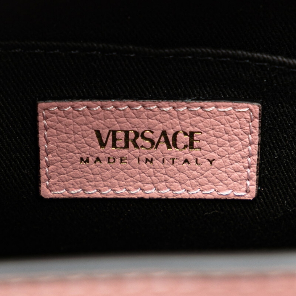 Like New Versace Virtus Pink Leather 2 Way Bag! - Picture 5 of 15